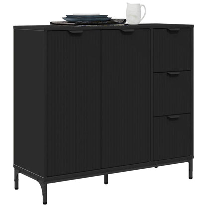 Sideboard Schwarz 89,5 x 33 x 82 cm Holzwerkstoff
