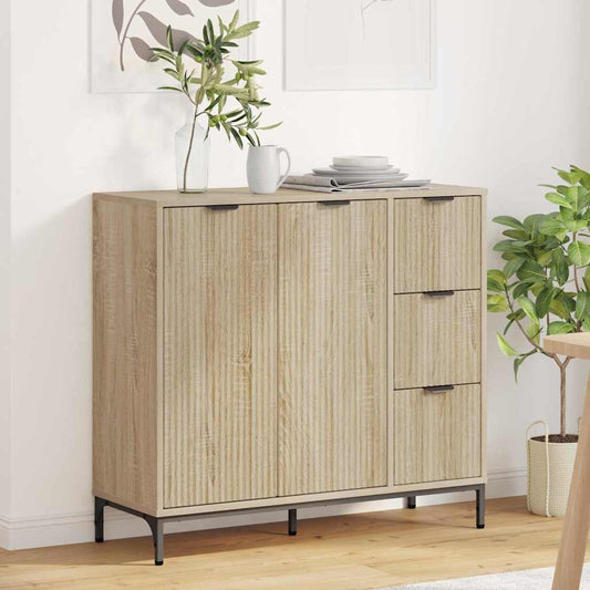 Sideboard Sonoma-Eiche 89,5 x 33 x 82 cm Holzwerkstoff