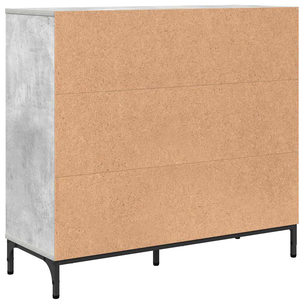Sideboard Betongrau 89,5 x 33 x 82 cm Holzwerkstoff