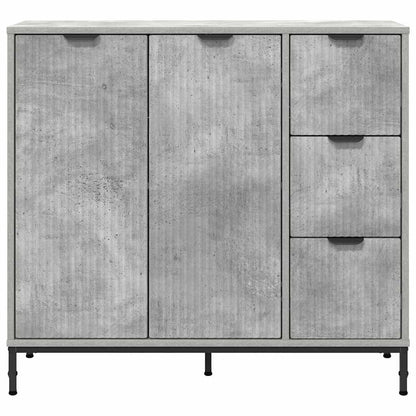 Sideboard Betongrau 89,5 x 33 x 82 cm Holzwerkstoff