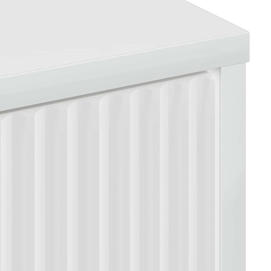 Sideboard Hochglanz-Weiß 89,5 x 33 x 82 cm Holzwerkstoff