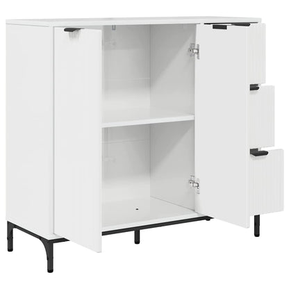 Sideboard Hochglanz-Weiß 89,5 x 33 x 82 cm Holzwerkstoff