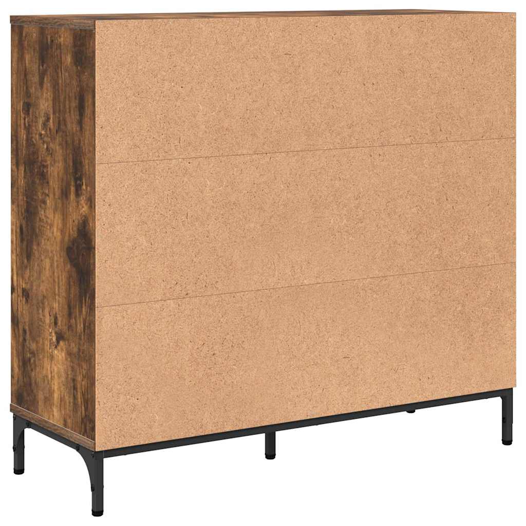 Sideboard Räuchereiche 89,5 x 33 x 82 cm Holzwerkstoff
