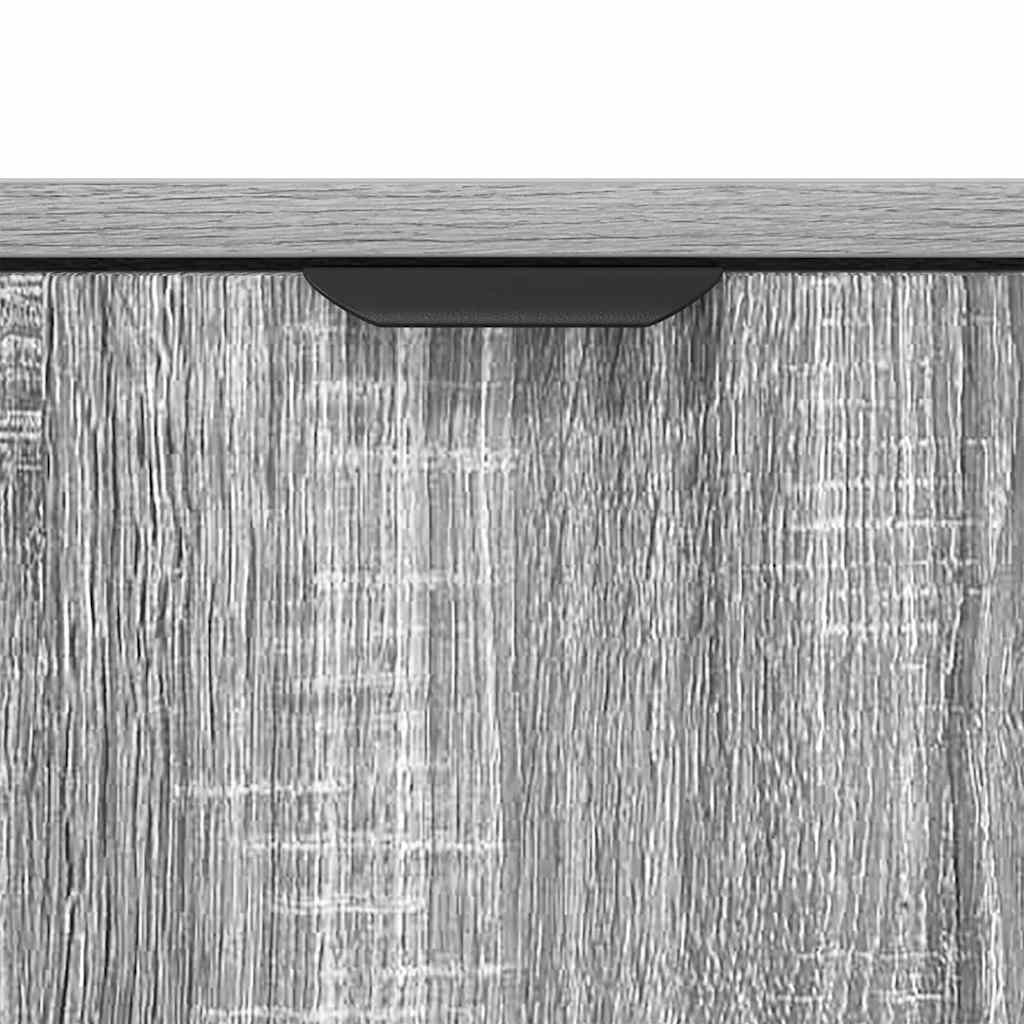 Sideboard Grau Sonoma 89,5 x 33 x 82 cm Holzwerkstoff