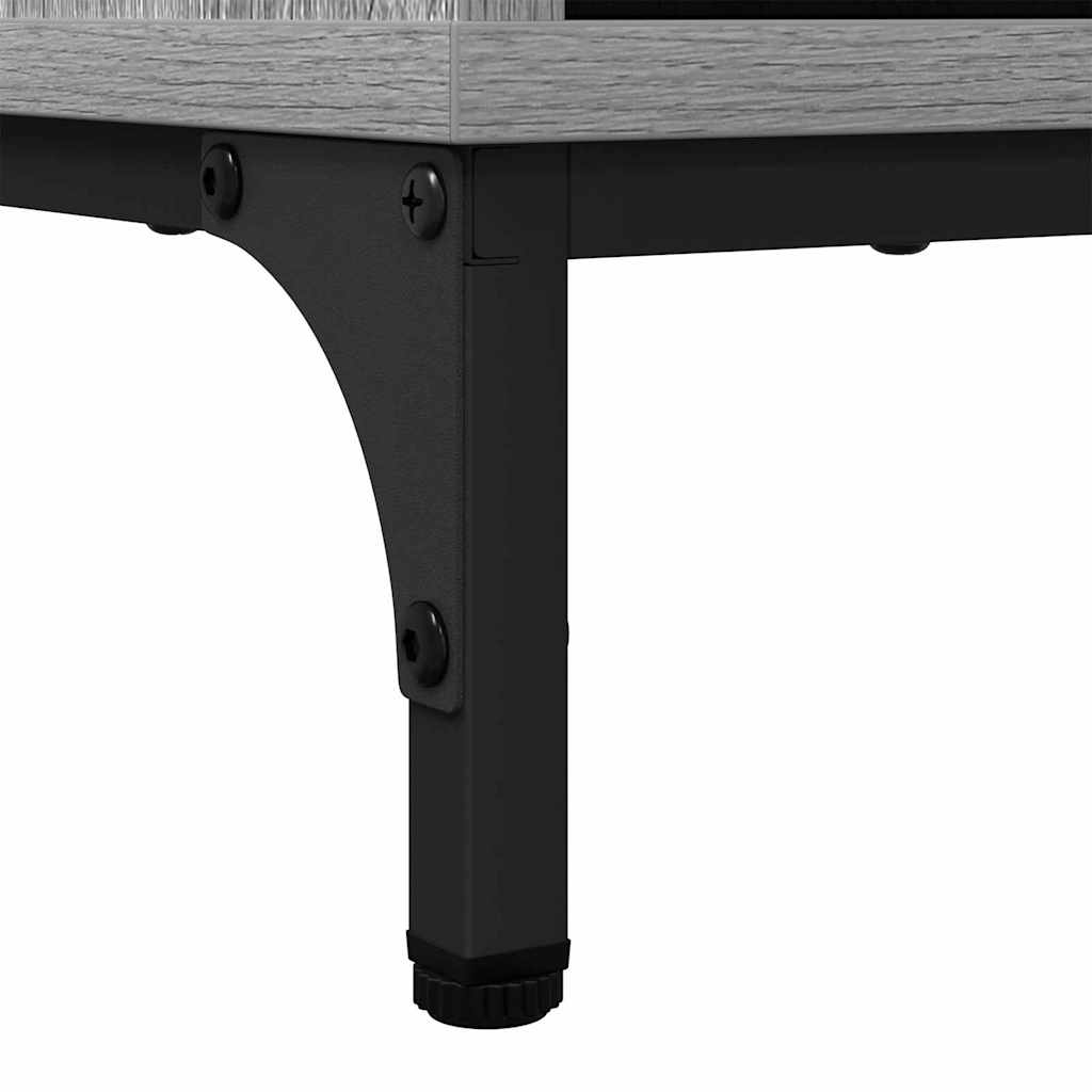 Sideboard Grau Sonoma 89,5 x 33 x 82 cm Holzwerkstoff