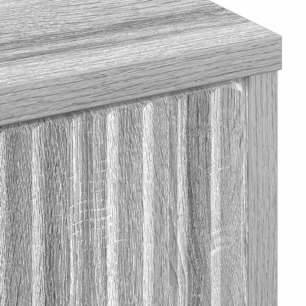 Sideboard Grau Sonoma 89,5 x 33 x 82 cm Holzwerkstoff