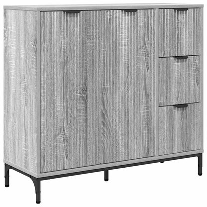 Sideboard Grau Sonoma 89,5 x 33 x 82 cm Holzwerkstoff