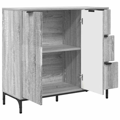 Sideboard Grau Sonoma 89,5 x 33 x 82 cm Holzwerkstoff