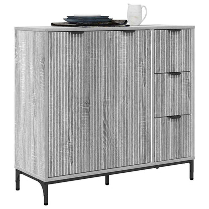 Sideboard Grau Sonoma 89,5 x 33 x 82 cm Holzwerkstoff