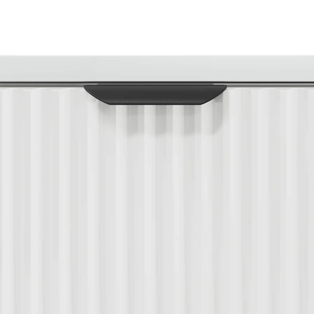 Nachttisch Hochglanz-Weiß 63,5 x 36 x 61 cm Holzwerkstoff