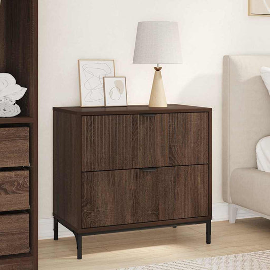 Nachttisch Braun Eichen-Optik 63,5 x 36 x 61 cm Holzwerkstoff