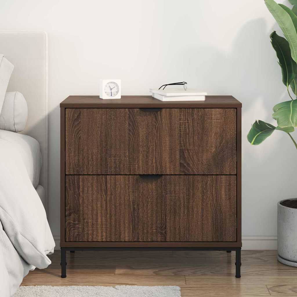 Nachttisch Braun Eichen-Optik 63,5 x 36 x 61 cm Holzwerkstoff