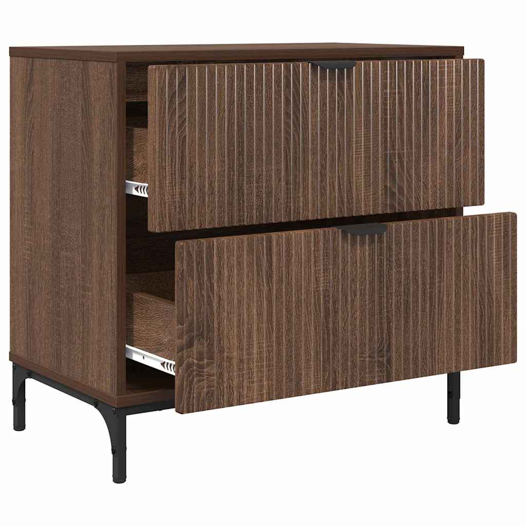 Nachttisch Braun Eichen-Optik 63,5 x 36 x 61 cm Holzwerkstoff