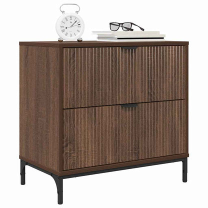 Nachttisch Braun Eichen-Optik 63,5 x 36 x 61 cm Holzwerkstoff