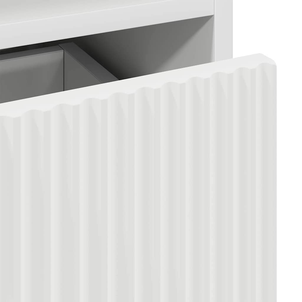 Nachttisch mit Schubladen Weiß 49 x 36 x 61 cm Holzwerkstoff