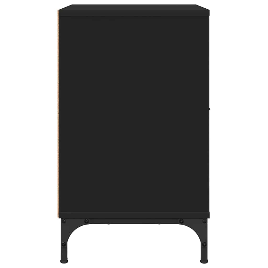 Nachttisch mit Schubladen Schwarz 49 x 36 x 61 cm Holzwerkstoff