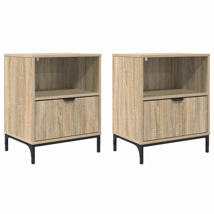 Nachttische 2 pcs Sonoma-Eiche 49 x 36 x 61 cm Holzwerkstoff
