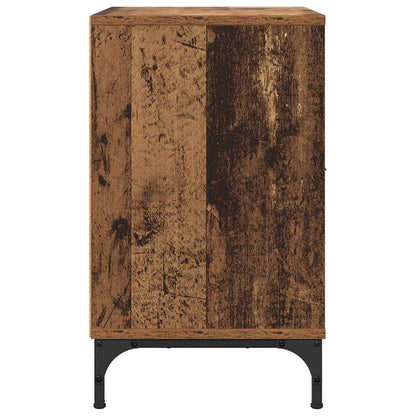 Nachttisch mit Schubladen Altholz 49 x 36 x 61 cm Holzwerkstoff