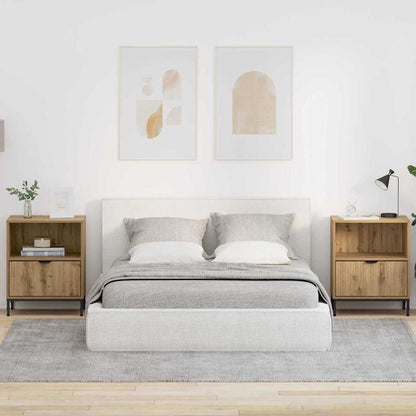 Nachttische 2 pcs Artisan-Eiche 49 x 36 x 61 cm Holzwerkstoff