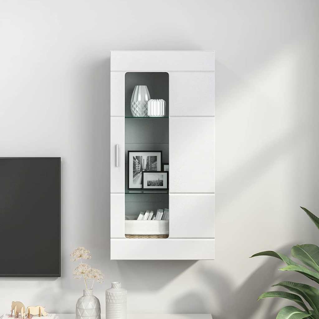 Wandmontierter Schrank Weiß 55 x 29 x 100 cm Holzwerkstoff
