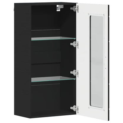 Wandmontierter Schrank Schwarz 55 x 29 x 100 cm Holzwerkstoff
