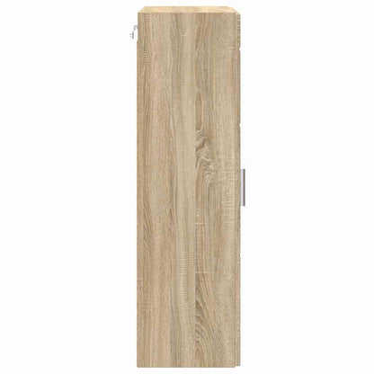 Wandmontierter Schrank mit Regal Sonoma-Eiche 55 x 29 x 100 cm