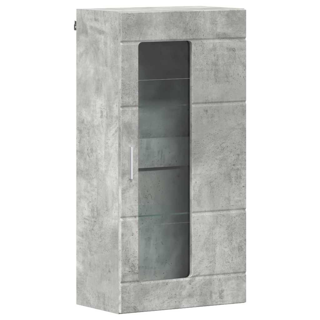 Wandmontierter Schrank Betongrau 55 x 29 x 100 cm Holzwerkstoff