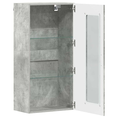 Wandmontierter Schrank Betongrau 55 x 29 x 100 cm Holzwerkstoff