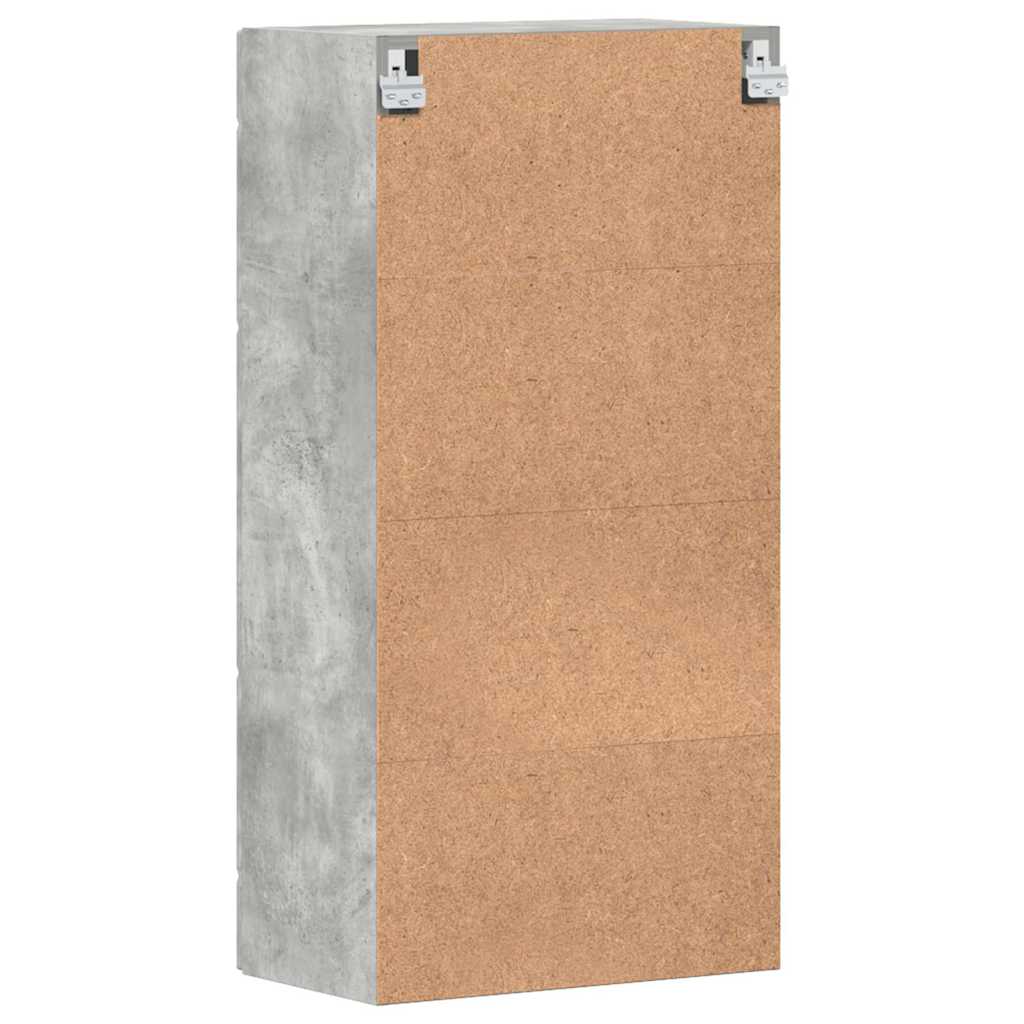 Wandmontierter Schrank Betongrau 55 x 29 x 100 cm Holzwerkstoff