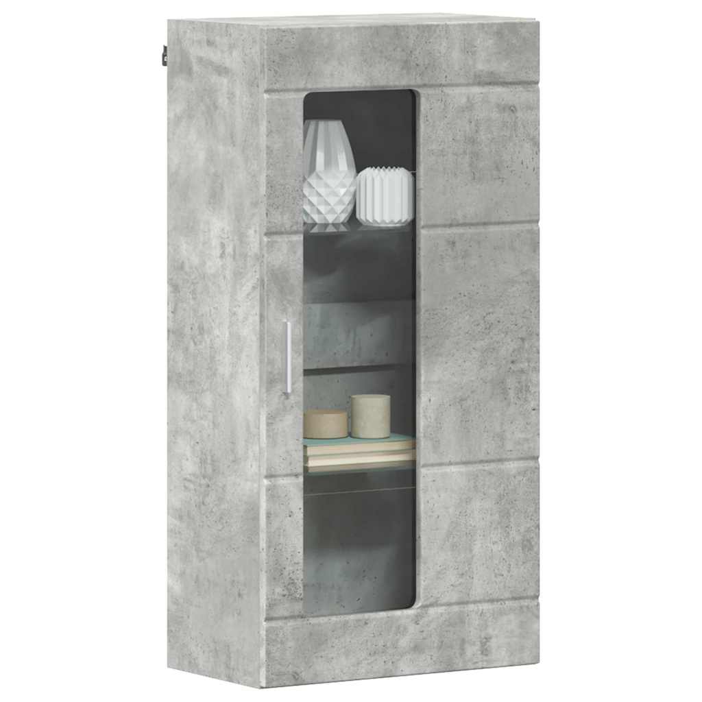 Wandmontierter Schrank Betongrau 55 x 29 x 100 cm Holzwerkstoff