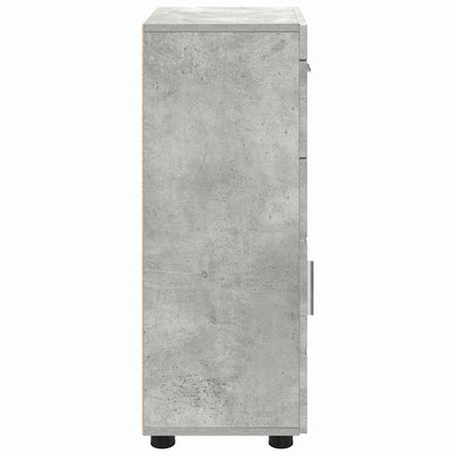 Wandmontierter Schrank Betongrau 55 x 29 x 100 cm Holzwerkstoff