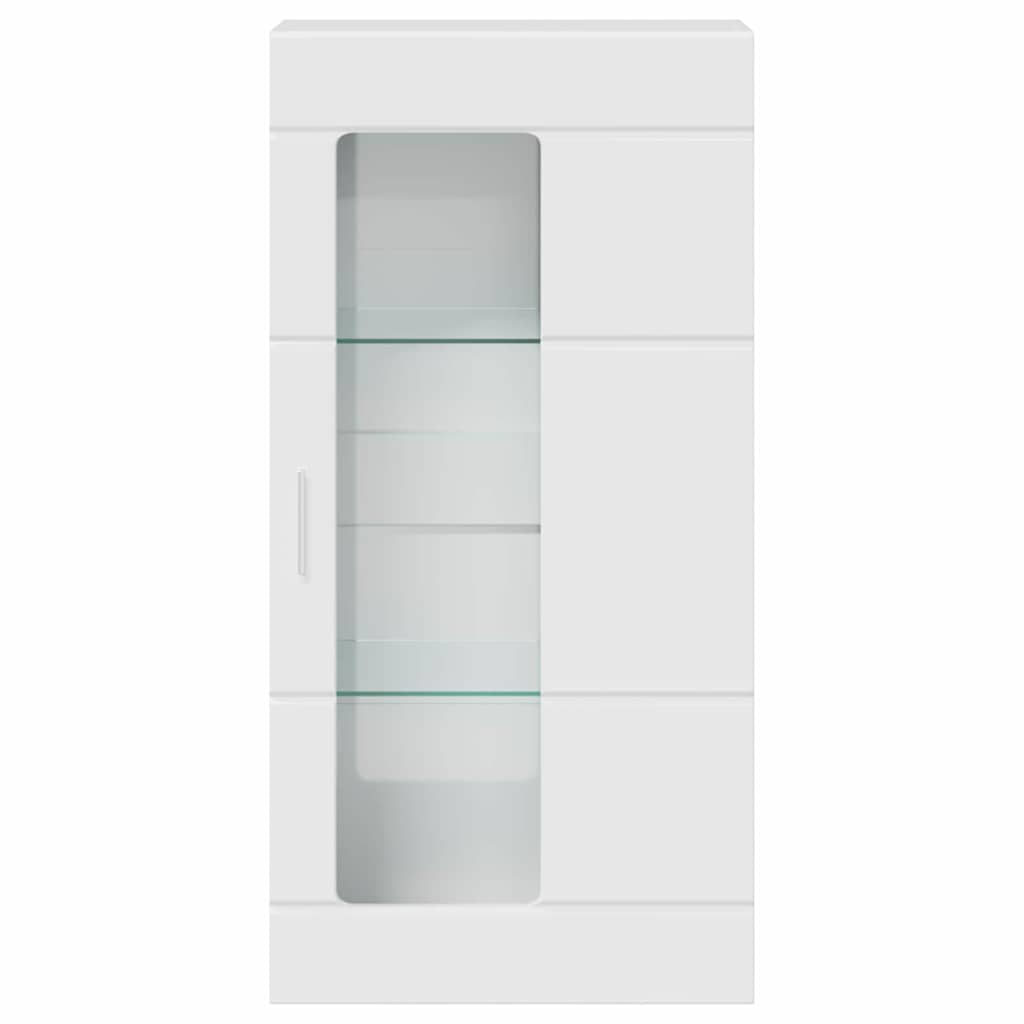 Wandmontierter Schrank mit Tür Hochglanz-Weiß 55 x 29 x 100 cm