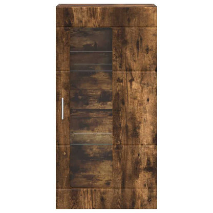 Wandmontierter Schrank mit Regal Räuchereiche 55 x 29 x 100 cm