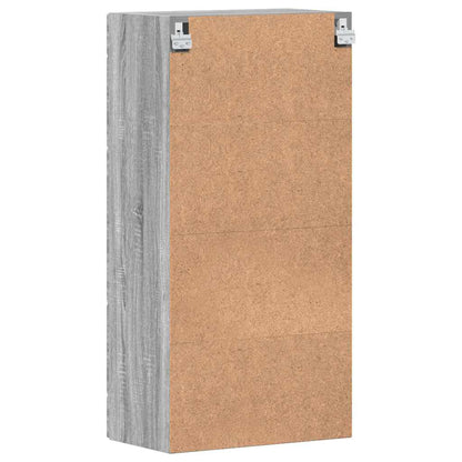 Wandmontierter Schrank mit Regal Grau Sonoma 55 x 29 x 100 cm