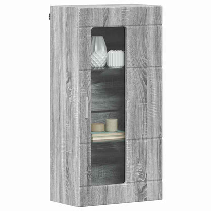 Wandmontierter Schrank mit Regal Grau Sonoma 55 x 29 x 100 cm