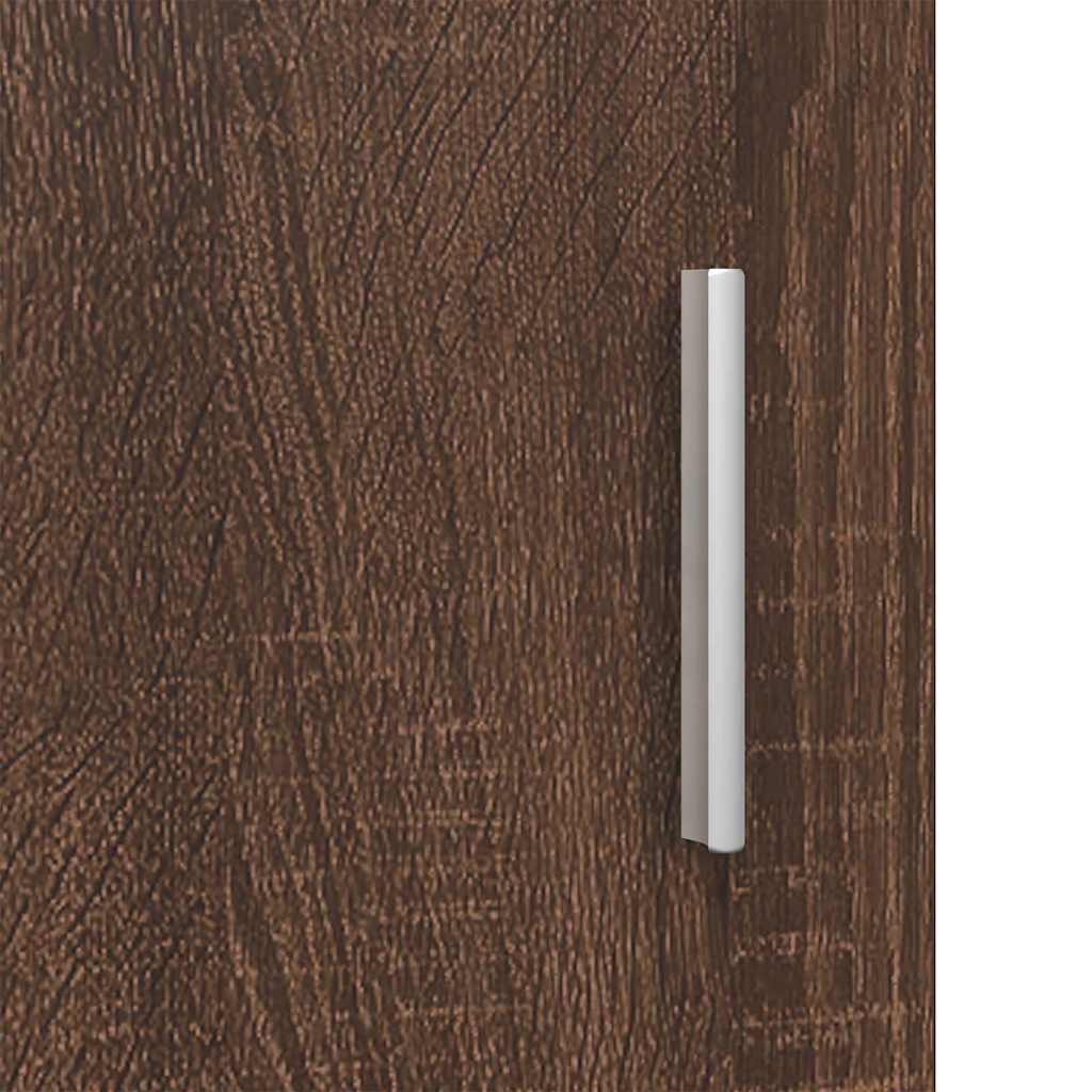 Wandmontierter Schrank Braun Eichen-Optik 55 x 29 x 100 cm