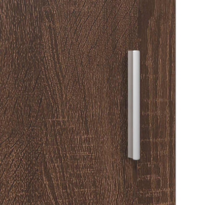 Wandmontierter Schrank Braun Eichen-Optik 55 x 29 x 100 cm