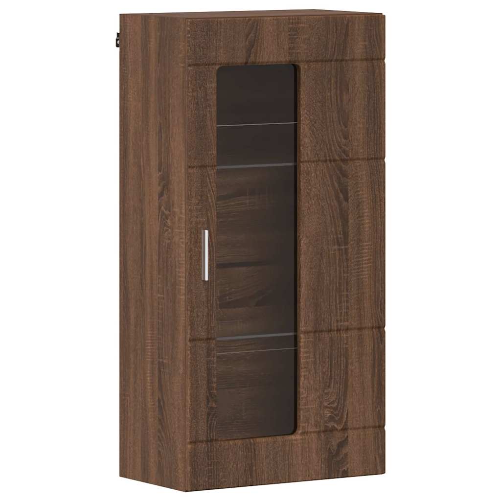 Wandmontierter Schrank Braun Eichen-Optik 55 x 29 x 100 cm
