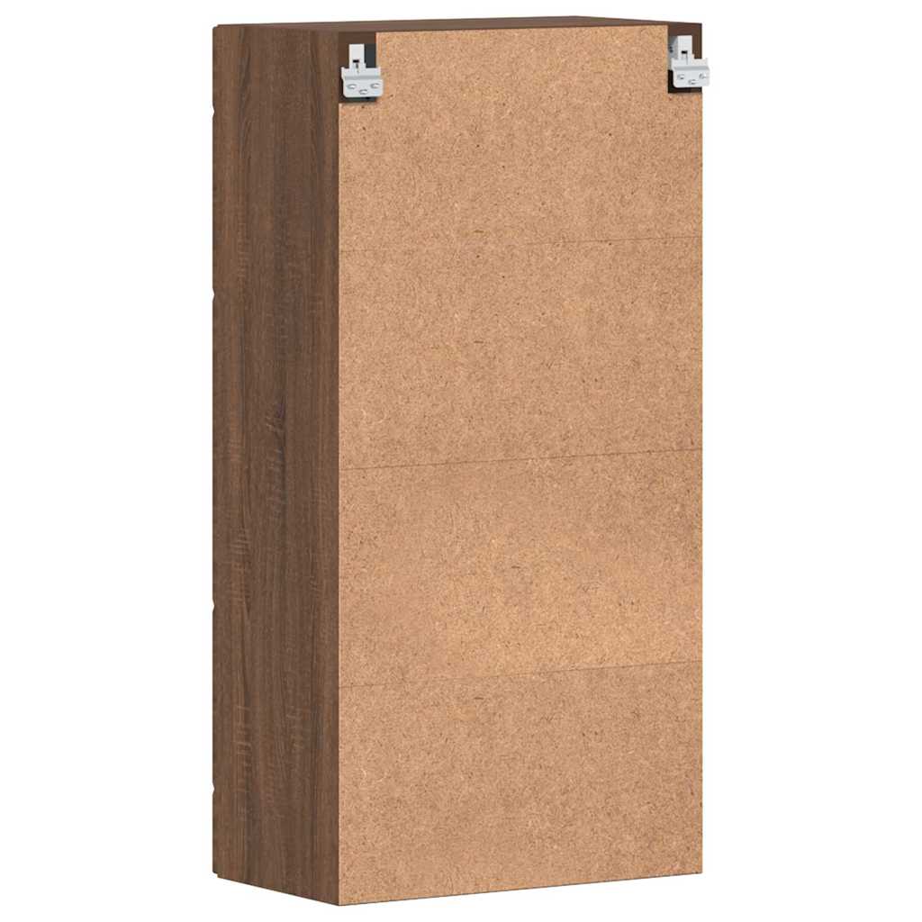 Wandmontierter Schrank Braun Eichen-Optik 55 x 29 x 100 cm