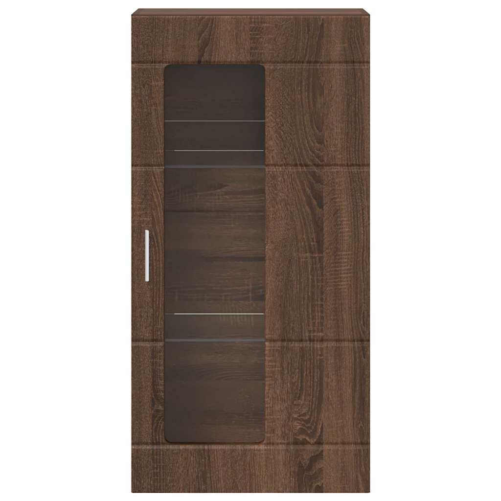 Wandmontierter Schrank Braun Eichen-Optik 55 x 29 x 100 cm