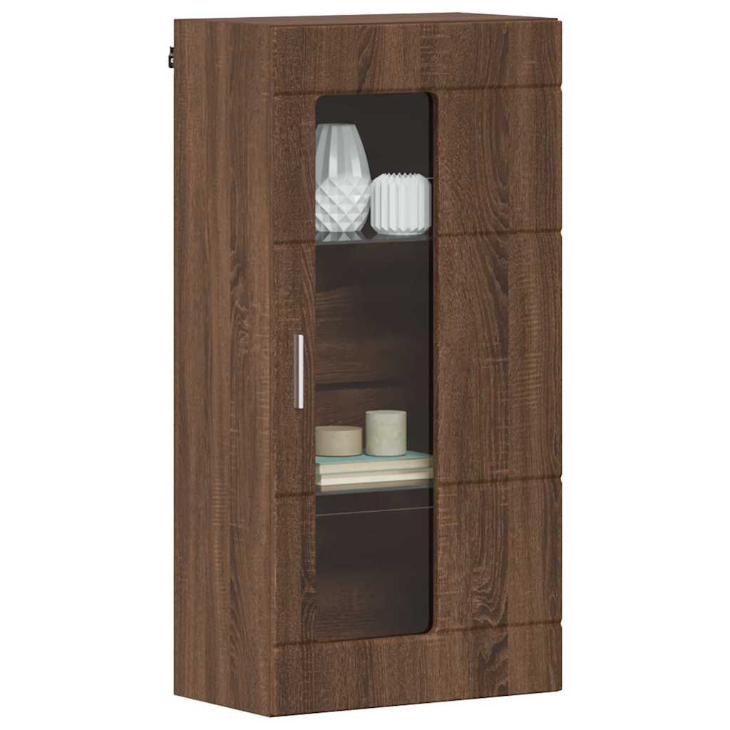 Wandmontierter Schrank Braun Eichen-Optik 55 x 29 x 100 cm