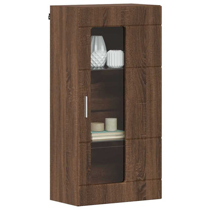 Wandmontierter Schrank Braun Eichen-Optik 55 x 29 x 100 cm