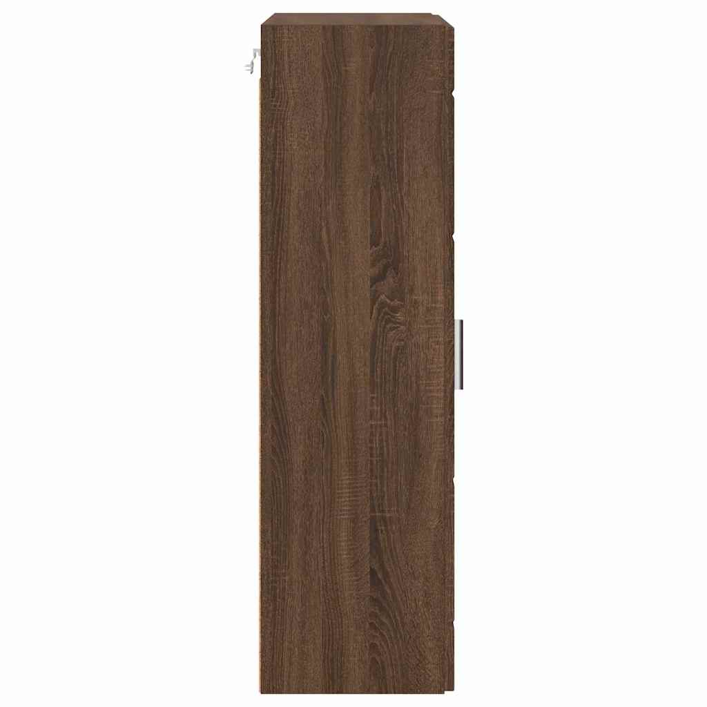 Wandmontierter Schrank Braun Eichen-Optik 55 x 29 x 100 cm