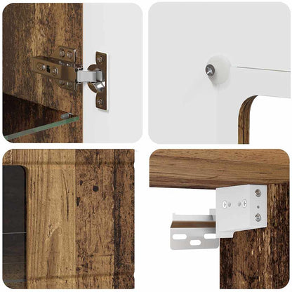 Wandmontierter Schrank Altholz 55 x 29 x 100 cm Holzwerkstoff