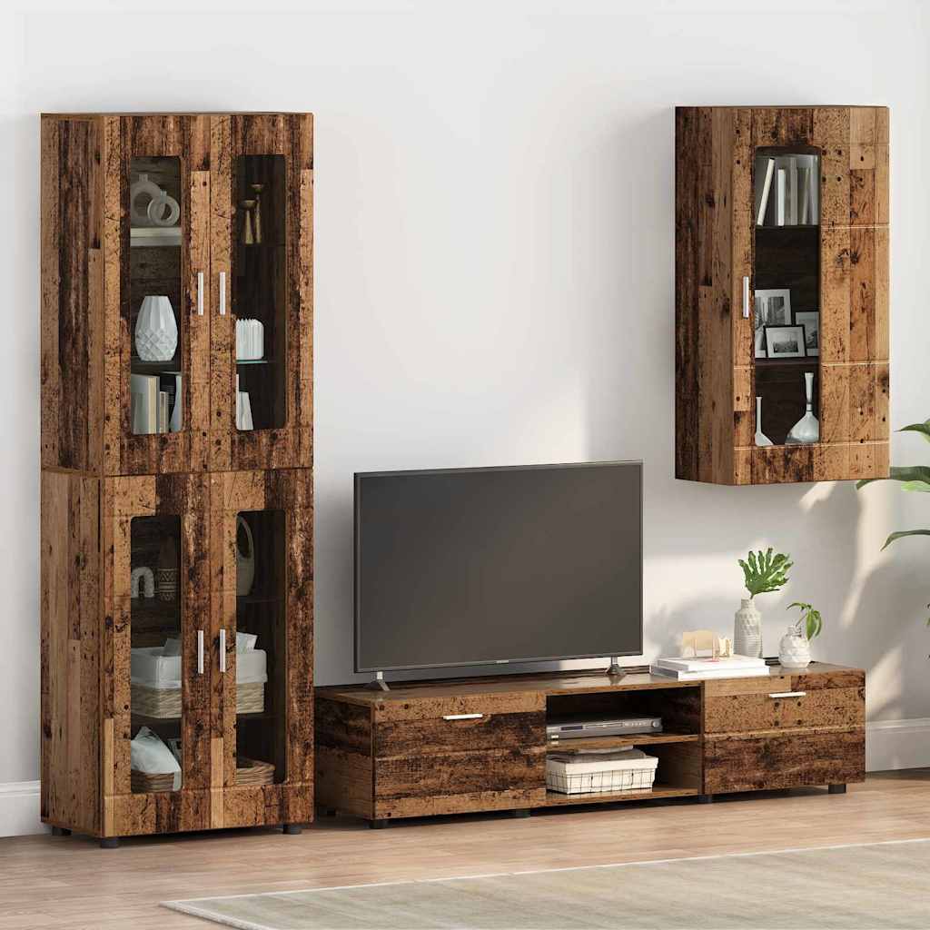Wandmontierter Schrank Altholz 55 x 29 x 100 cm Holzwerkstoff