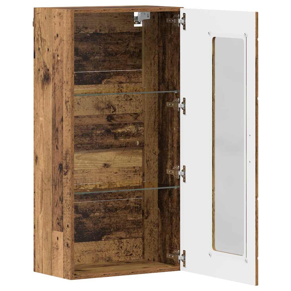 Wandmontierter Schrank Altholz 55 x 29 x 100 cm Holzwerkstoff