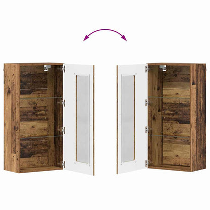 Wandmontierter Schrank Altholz 55 x 29 x 100 cm Holzwerkstoff