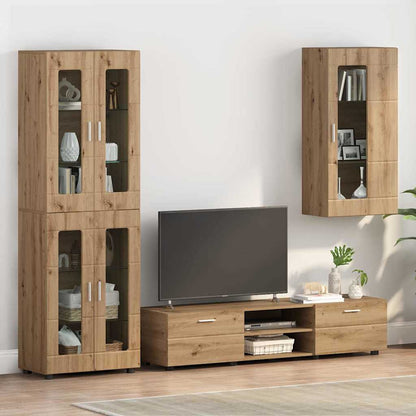 Wandmontierter Schrank mit Regal Artisan-Eiche 55 x 29 x 100 cm