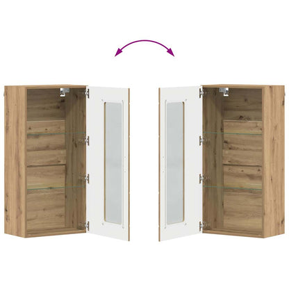 Wandmontierter Schrank mit Regal Artisan-Eiche 55 x 29 x 100 cm