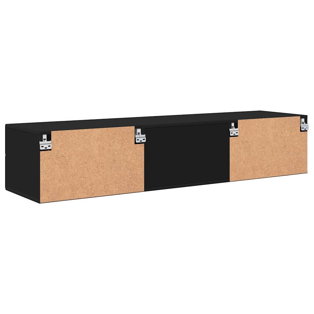 TV-Schränk mit Regal Schwarz 150 x 39 x 30 cm Holzwerkstoff